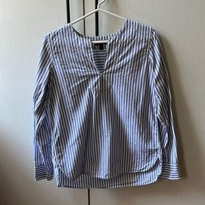 JCrew popover striped blouse